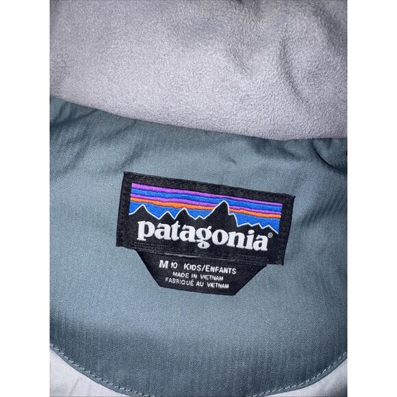 Patagonia H2NO Snowshot Ski Jacket Boys M 10 Insulated Blue Black Coat Parka - Picture 5 of 9